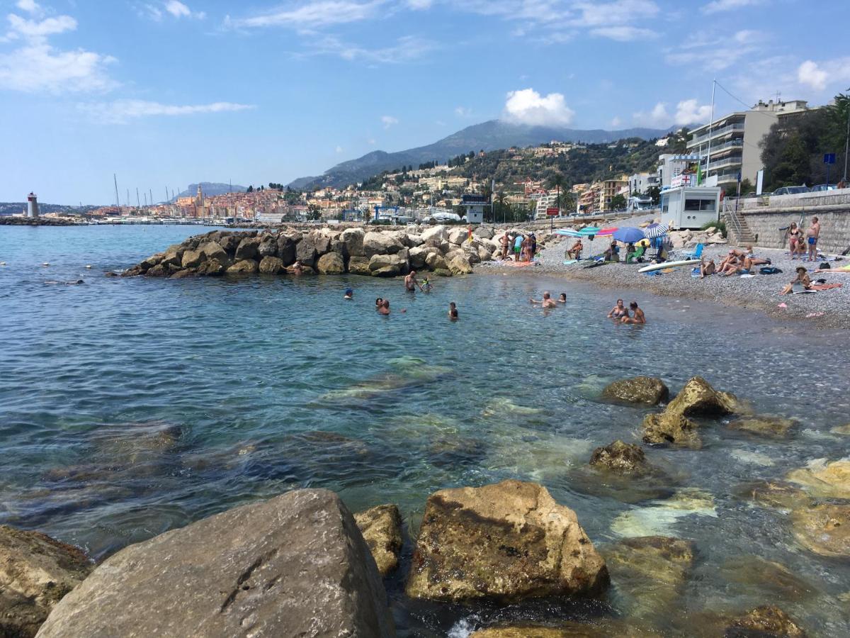 Bel Appartement Lumineux Joyeux Spacieux, Vue Mer Menton Buitenkant foto